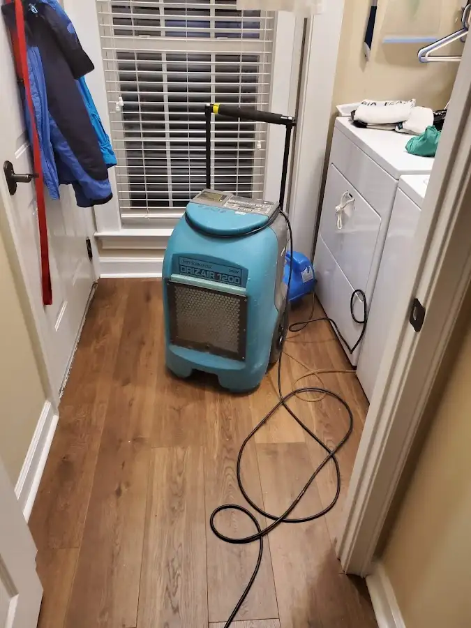 Commercial dehumidifier deployed for Flood Damage Cleanup in West Springfield
